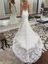 Mermaid Sweep Train Sleeveless Lace Wedding Dress LBQW0032